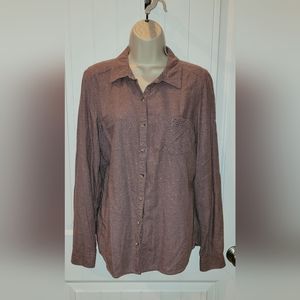 Maurices Pink polka dot flannel